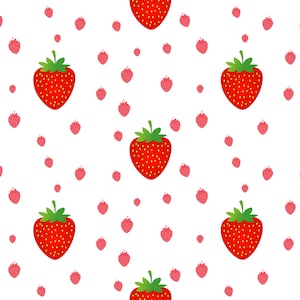 seamless strawberry pattern on white background vector illustration. strawberry background. strawberry texture.