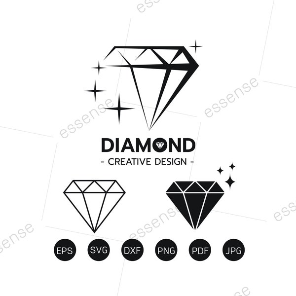 Diamond svg - rich diamond ring - engagement party - Cricut Silhouette cut file - instant download - svg dxf eps png jpg pdf
