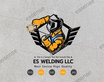 Svetsare svg, Svetssvg, Järnarbetarsvg, Svetsmansvg, Svetsarlogotyp svg, Svetslogotyp svg för Cricut-silhuett, Svetsarsvetsning Clipart png dxf