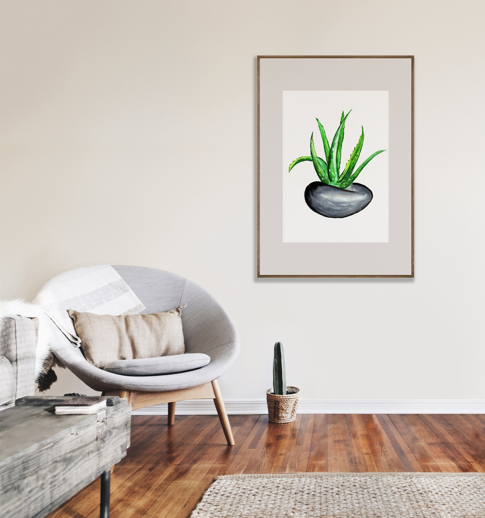 Aloe Vera Watercolor Watercolour Print Succulent Painting - Etsy