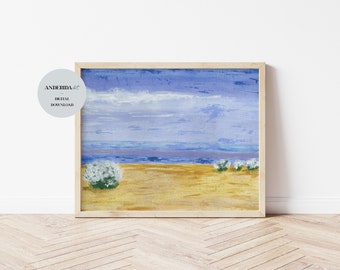 Coastal Wall Art, Beach Art Print, Nautical Decor, Printable Poster, Calm Beach Scene,Purple Wall Art, Greatstone, Dreamy Beach Decor