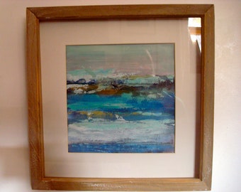 Paisaje marino acrílico original - Sky Blue Sea