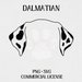 Dalmatian Dog Ear Outline SVG, PNG Digital Download for Cricut and ...