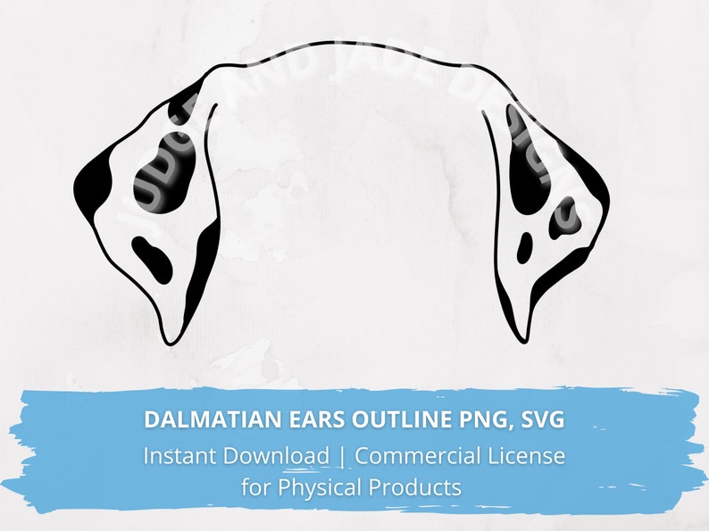 Dalmatian Dog Ear Outline SVG PNG Digital Download for Cricut Etsy