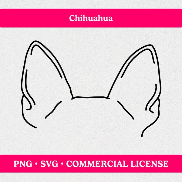 Chihuahua Ear Outlines - Etsy