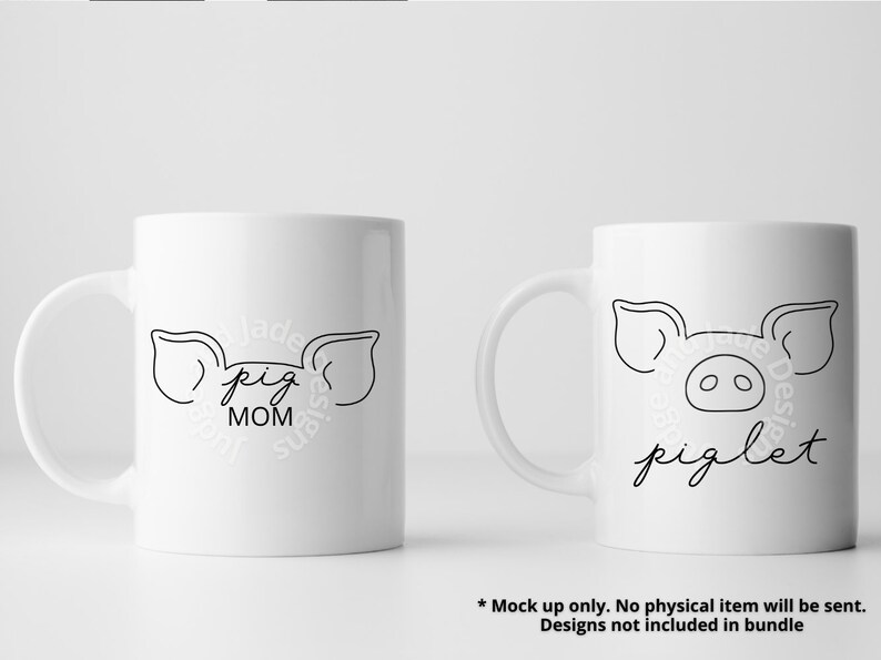 Pig Ear Outline SVG PNG Bundle With Nose Line Drawing Etsy