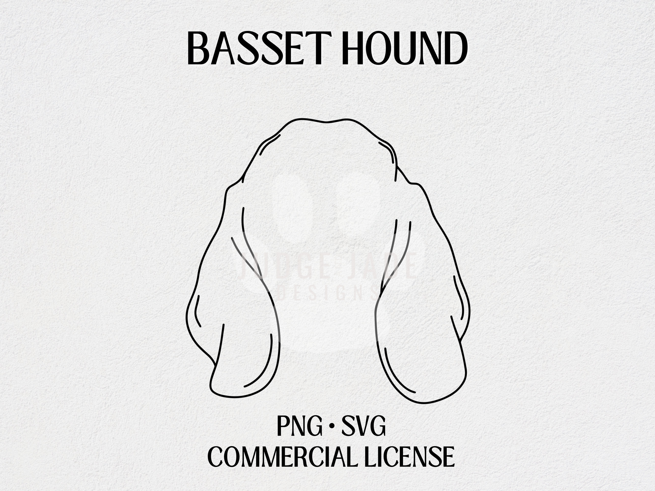 Basset Hound Ear Outline