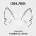 Chihuahua Dog Ear Outline SVG, PNG Digital Download for Cricut and ...
