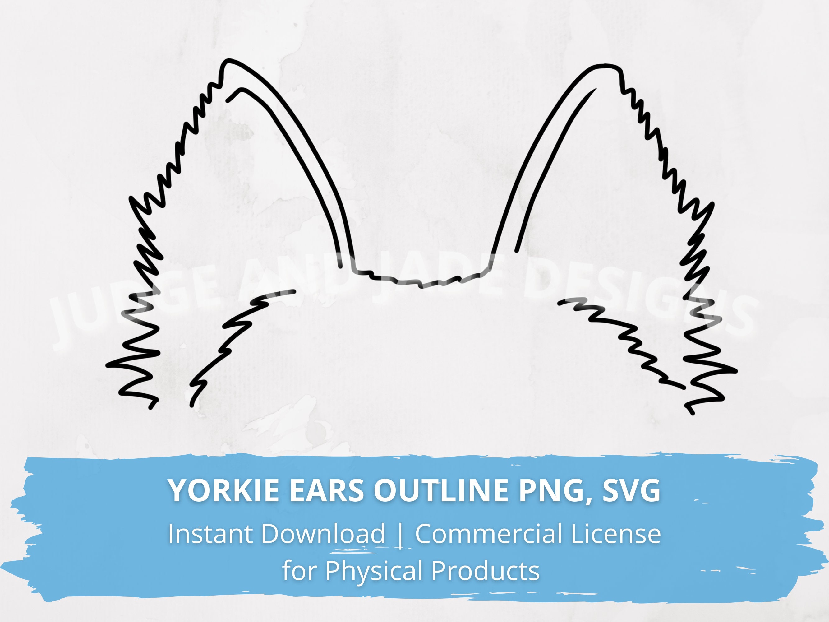 Yorkie Dog Ear Outline SVG PNG Digital Download for Cricut Etsy Australia