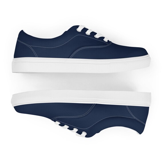 PURE REAL NAVY Womens Lace up Canvas Shoes Etsy