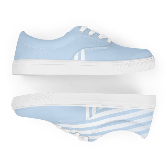 Irregularity Baby Light Blue Womens Lace up Canvas Shoes Etsy