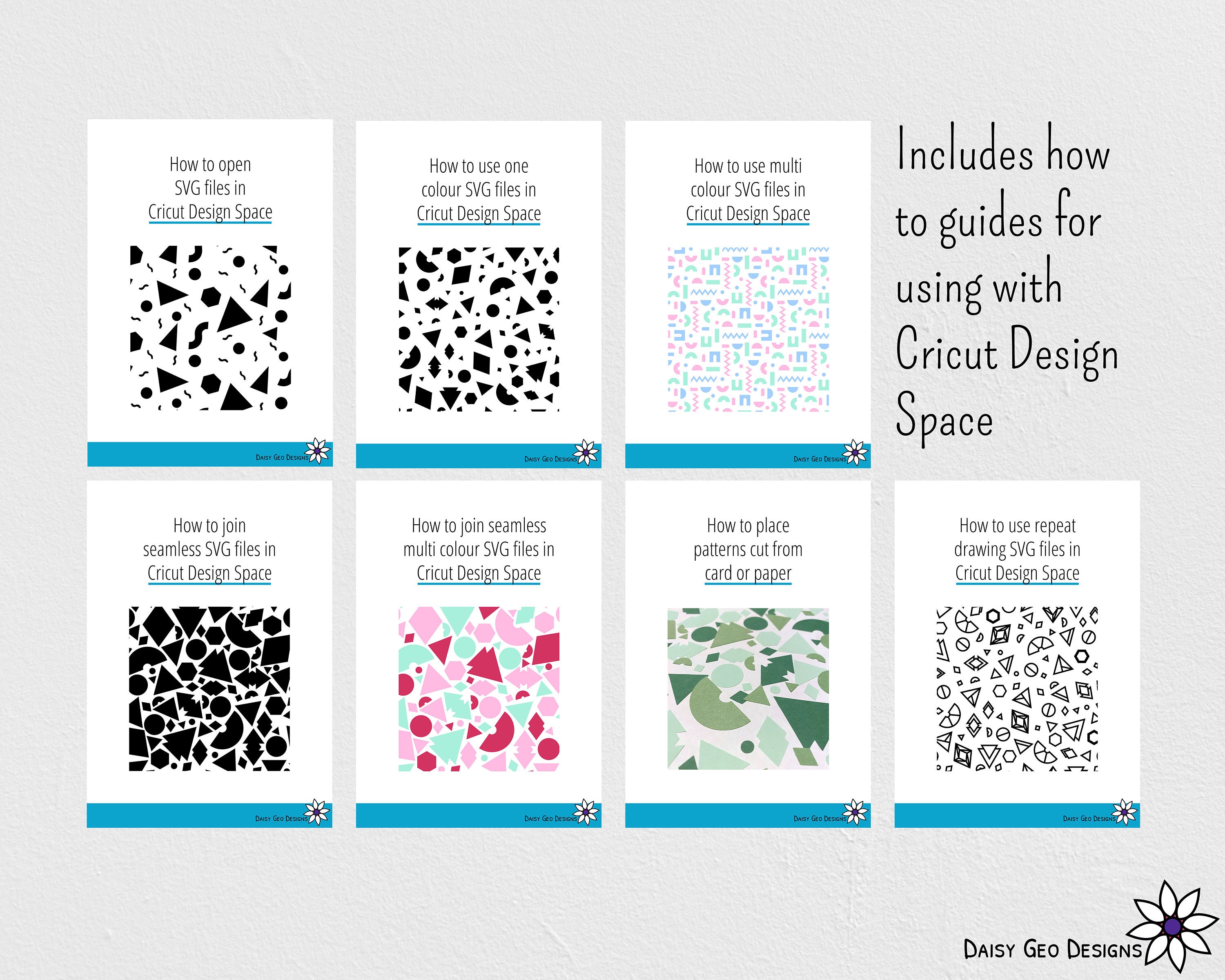 90s Retro SVG BUNDLE, Seamless Geometric Pattern for Cricut and ...