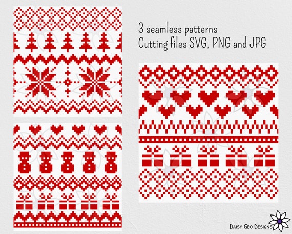 Christmas Jumper Pattern SVG Fair Isle 