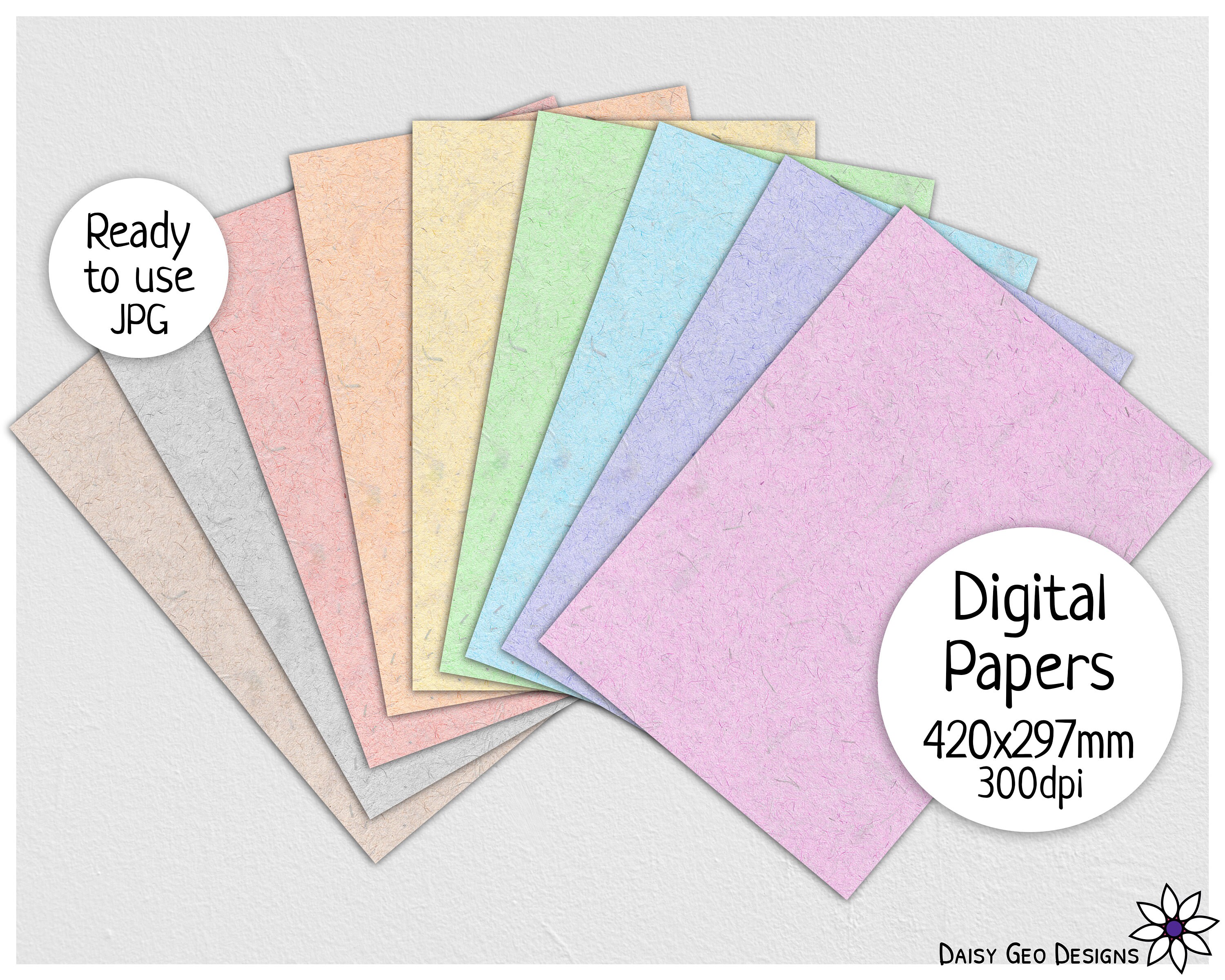 Handmade Paper Texture A3 Digital Scrapbook printable Etsy 日本