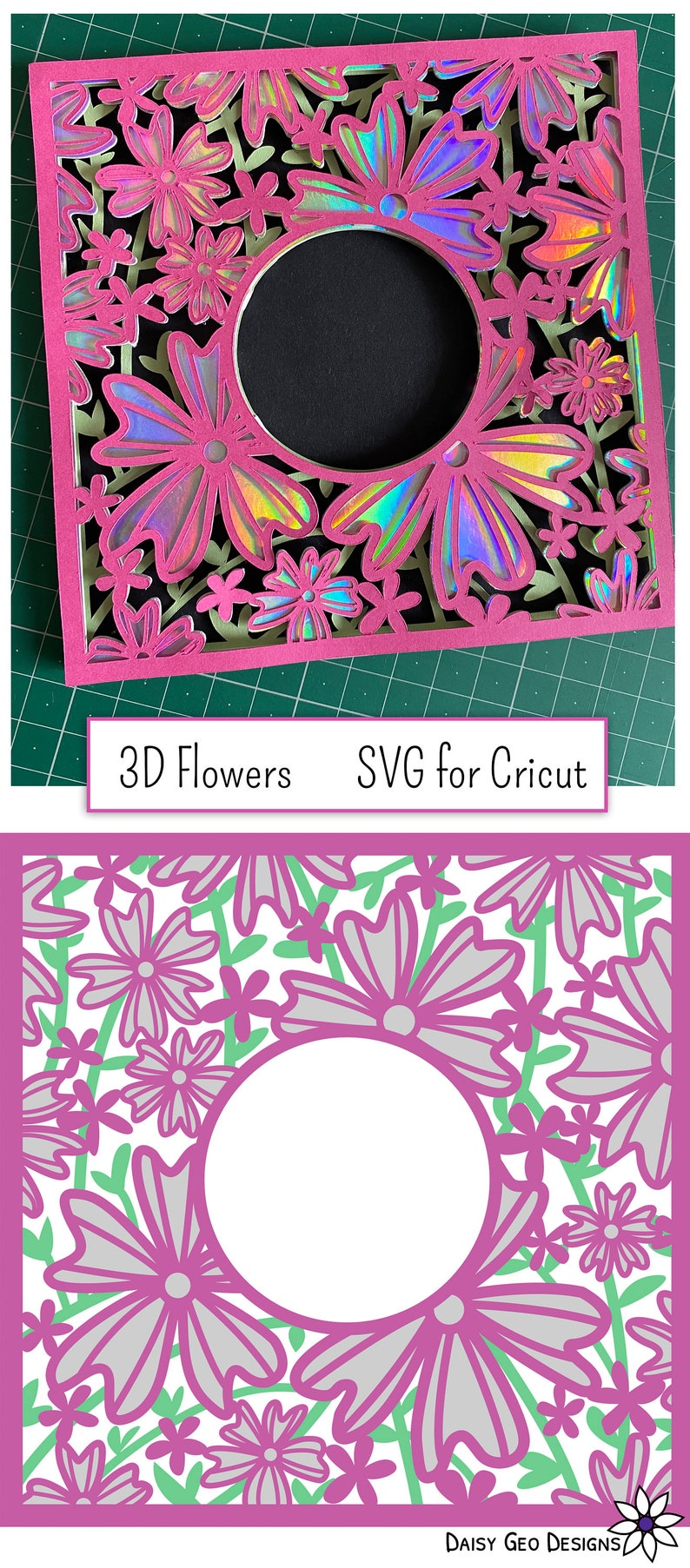 Download Clip Art Cricut Silhouette Cut File Vinyl Decal Wall Art Frame Layered Greetings Card 3d Flowers Svg Commercial Download Mothers Day Birthday Art Collectibles