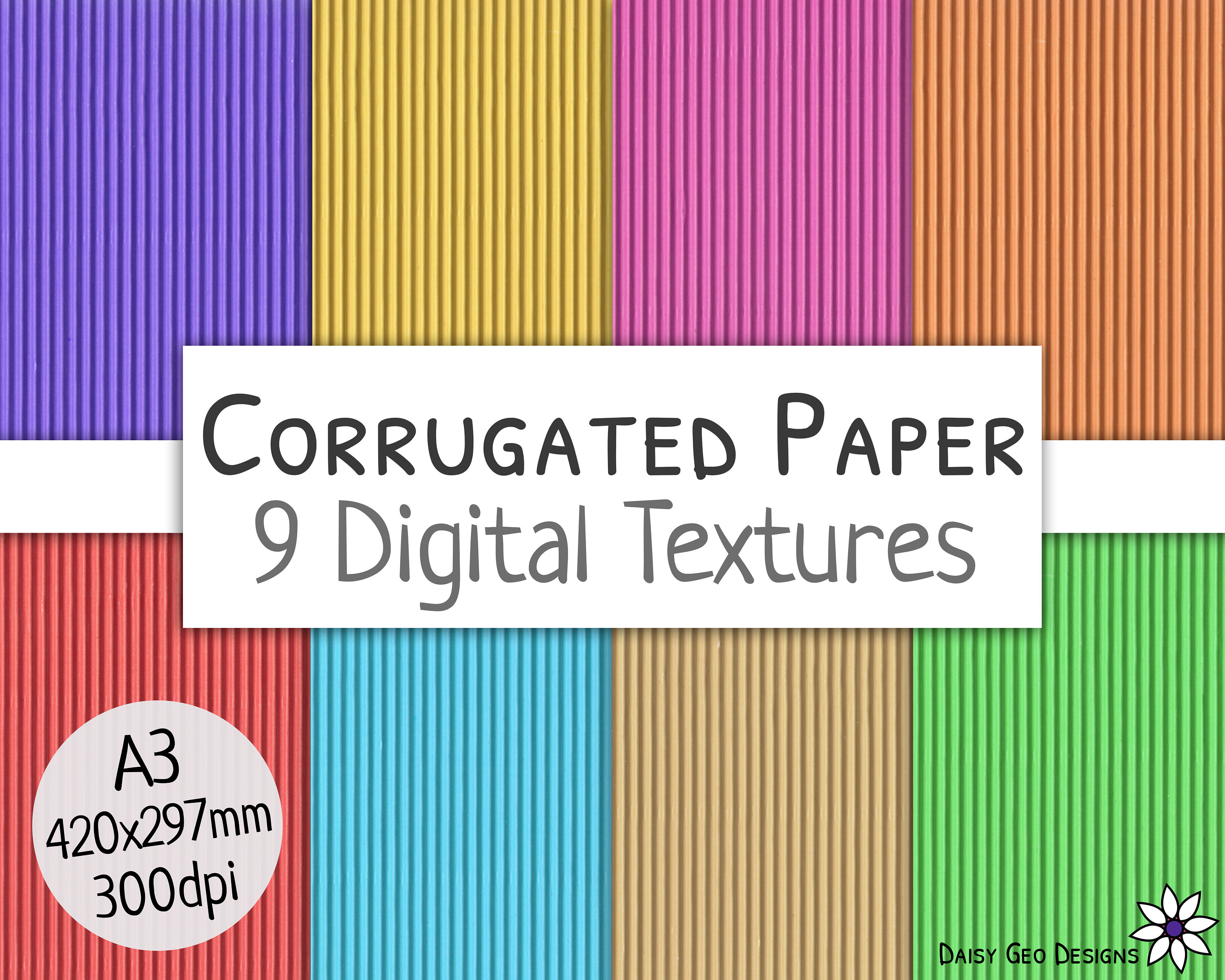 Corrugated Card Texture A3 Digital 