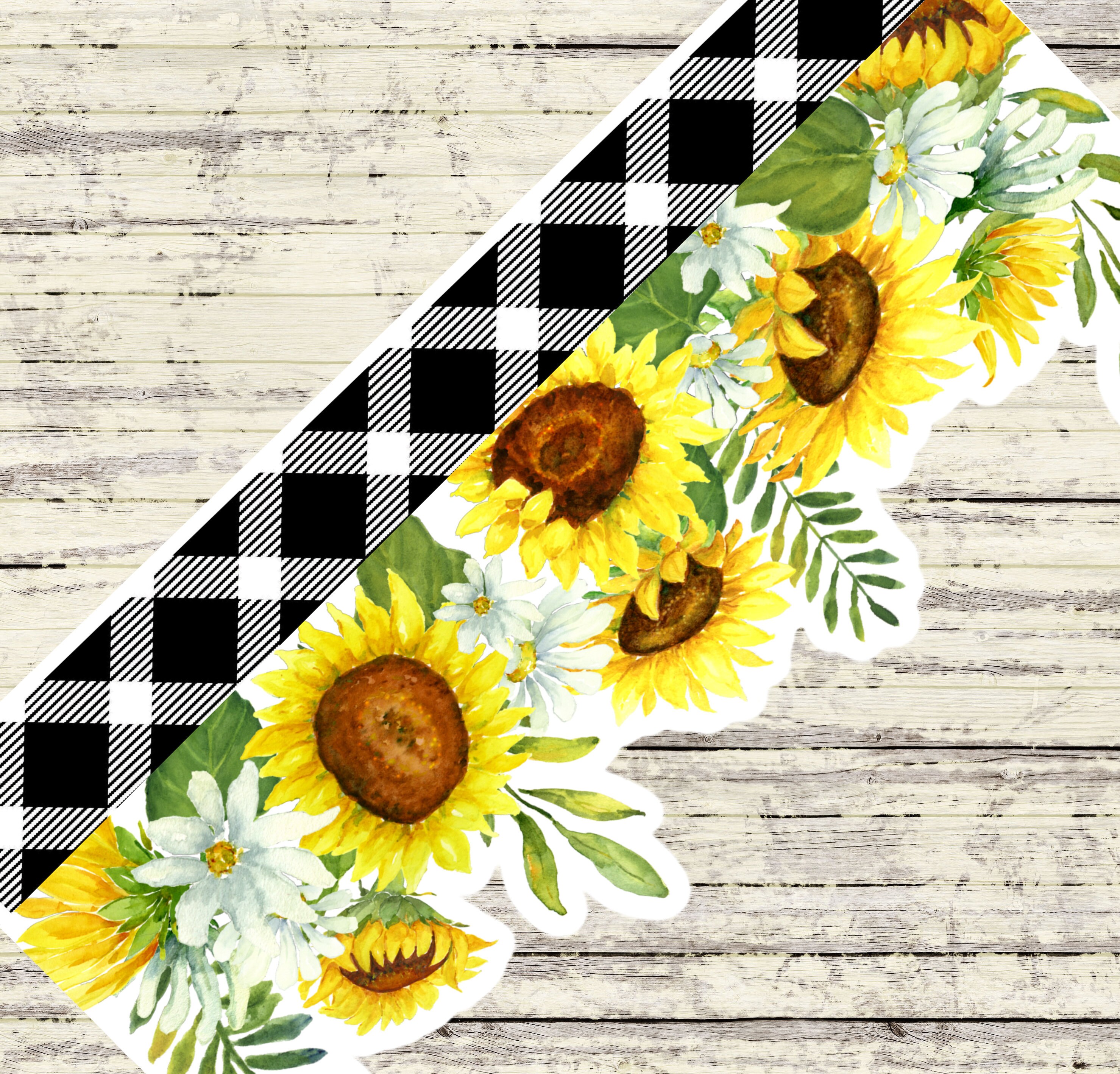 Sunflower classroom bulletin board border. set of 2. Black and Etsy