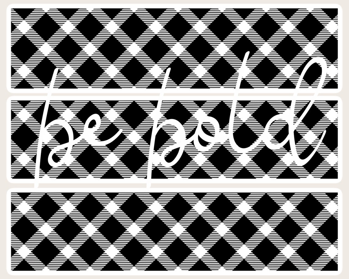 Lemon Buffalo Plaid Bulletin Board Border. You Print Digital Down Load ...