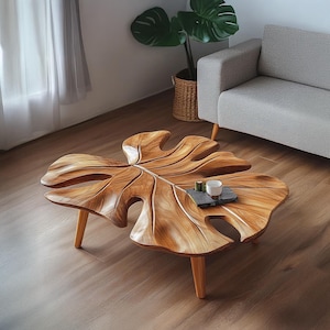 Wood Coffee Table Live Edge Table Unique Furniture Walnut Coffee Table Decor Living Room Housewarming Gift Mid Century Modern Table Custom