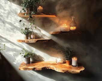 Live edge walnut floating shelves farmhouse heavy duty floating shelves live edge long floating shelf solid wood floating shelf bookshelf