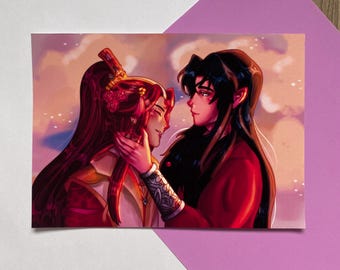 Impressão artística de casal Danmei | Hualian Prince Flower, MXTX Manhwa