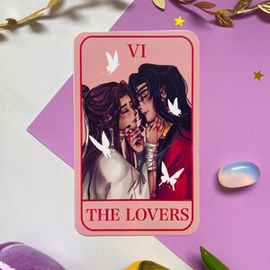 Manga Anime carino Due ragazzi Danmei Coppia cinese MXTX Hual1an Opera d'arte La carta dei tarocchi degli amanti Due ragazzi Stampa artistica Carta opaca 230 gm