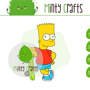 Bart Simpson, Instant Digital Download, for Cricut or Silhouette
