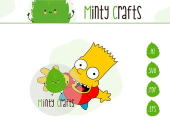 Bart Simpson, Instant Digital Download, for Cricut or Silhouette