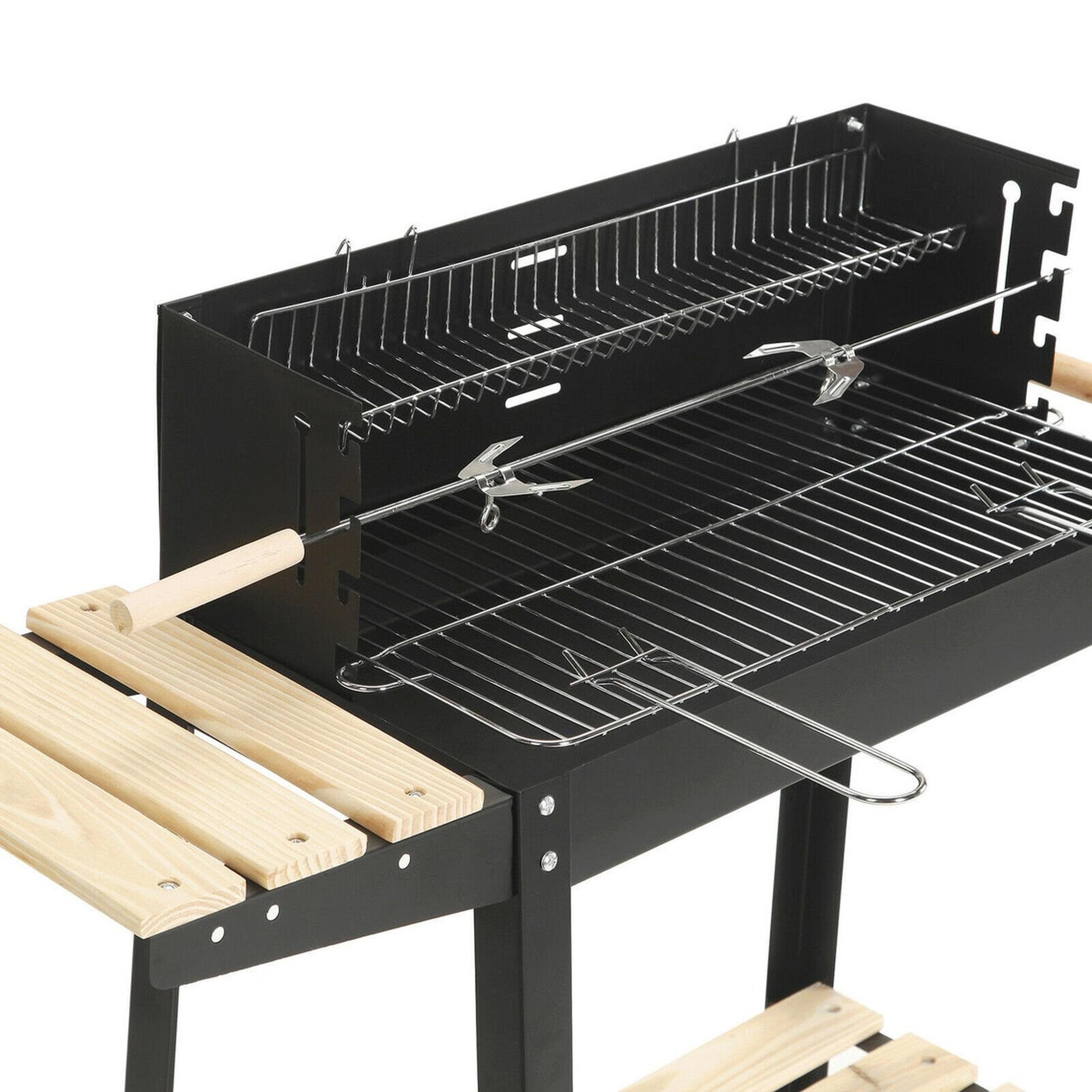 Rectangular BBQ Barbecue Steel Charcoal Grill Outdoor Patio Etsy