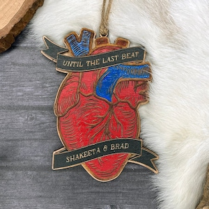 Anatomical Heart Ornament, Samhain Ornament, Halloween Ornament, Our First Halloween, Halloween Couple Ornament, Halloween Tree Decor