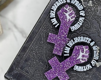 Feminist Earrings, Protest Jewelry, Progressive Political Earrings, Audre Lorde Quote, Women's Rights, Pro Choice, Liberal Gifts