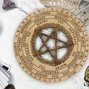 Wooden Pendulum Board, Witchy Divination Tool, Talking Board, Dowsing Chart, Witchy Gifts, Spirit Communication, Gifts for Witches, Yule