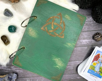 Celtic Knot Journal, Triquetra, Grimoire Journal, Witches Grimoire, Handmade Grimoire, Witch Notebook, Witchy Gifts, Yule Gifts, Pagan Gifts