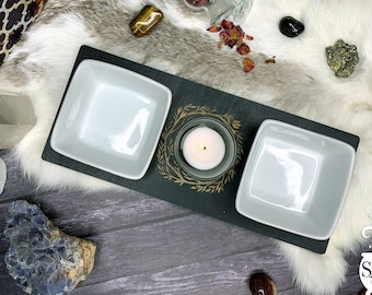 Ancestor Altar, Offering Bowl Altar, Wiccan Altar, Pagan Offering Bowl, Pagan Gifts, Witchcraft Gift, Witch Gift, Yule Gifts, Witchy Altar