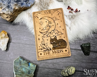 Moon Incense Holder, Witchy Incense Burner, Pagan Incense Burner, Wooden Incense Burner, Witchy Gifts Best Friend, Moon Tarot Cards