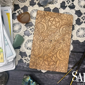 Flower Pentacle, Wood Pentacle, Witchy Incense Holder, Incense Holder For Altar, Witchy Gift, Pentacle For Altar, Wood Incense Holder