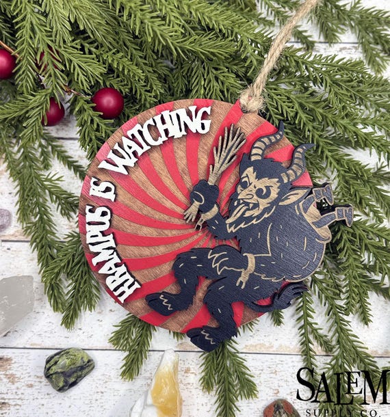 Krampus Ornament, Krampusnacht, Creepy Christmas, Yule Ornaments, Gothic Christmas Decorations, Yuletide, Christmas Witch, Pagan Christmas