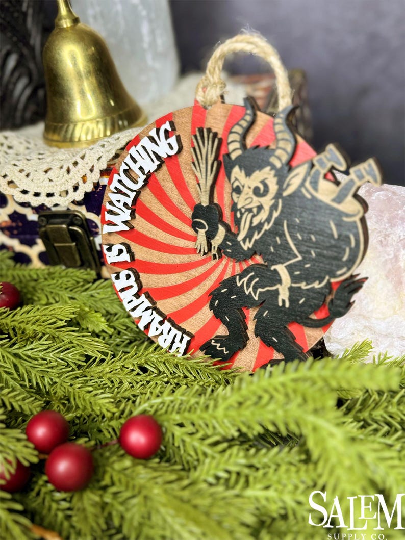 Krampus Ornament, Krampusnacht, Creepy Christmas, Yule Ornaments, Gothic Christmas Decorations, Yuletide, Christmas Witch, Pagan Christmas image 3