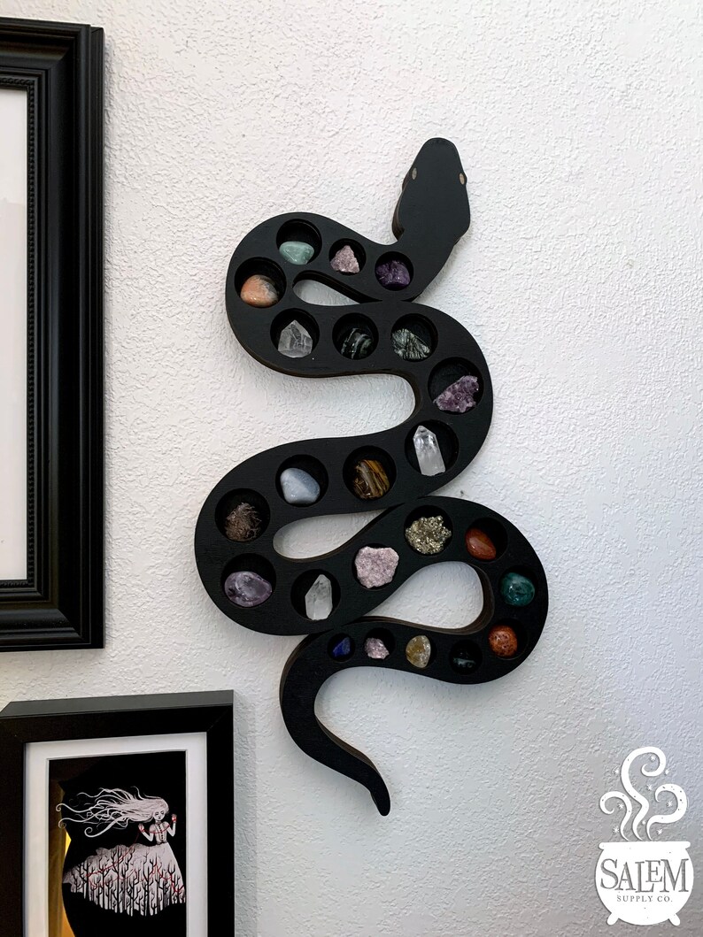 Crystal Wall Shelf Crystal Storage Snake Wall Hanging Etsy