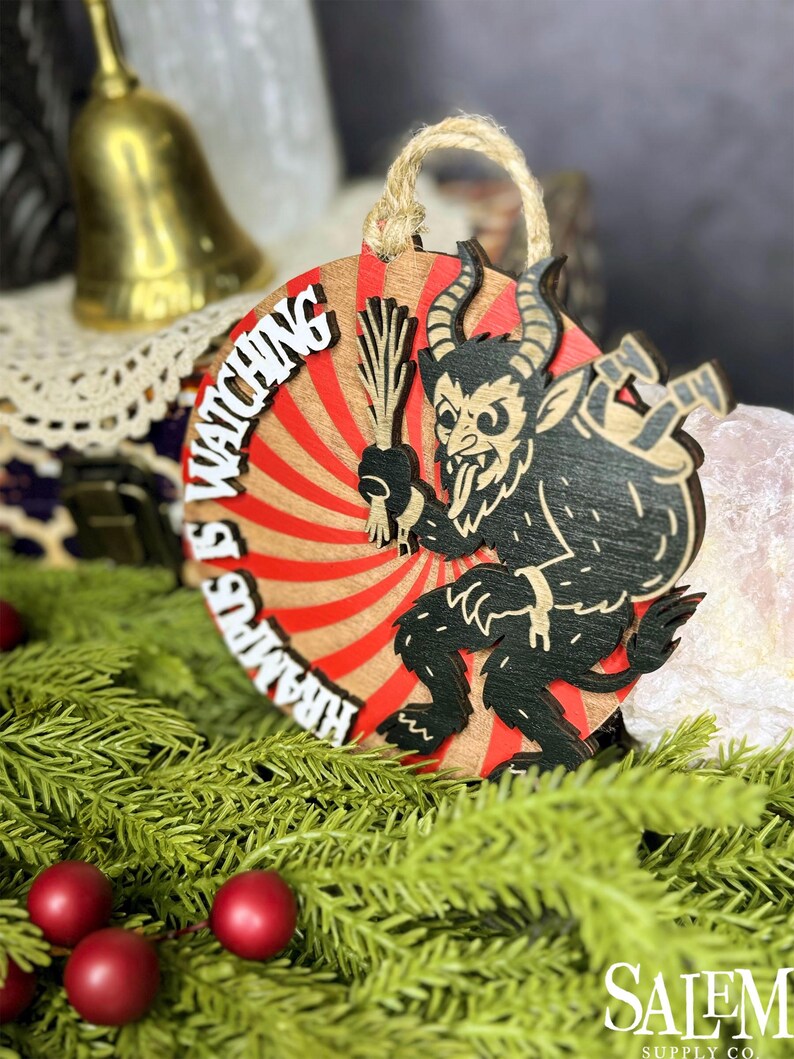 Krampus Ornament, Krampusnacht, Creepy Christmas, Yule Ornaments, Gothic Christmas Decorations, Yuletide, Christmas Witch, Pagan Christmas image 4
