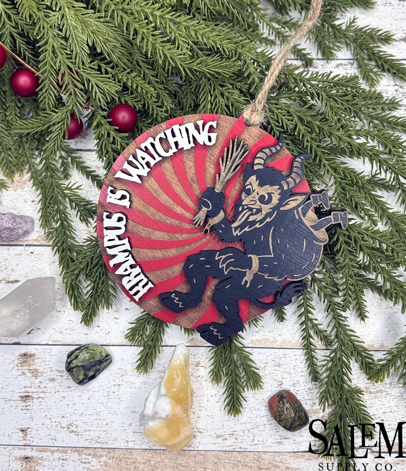 Krampus Ornament, Krampusnacht, Creepy Christmas, Yule Ornaments, Gothic Christmas Decorations, Yuletide, Christmas Witch, Pagan Christmas image 2