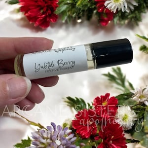 Perfume Oil Roll On, Alcohol Free Perfume, 10ml Roller Bottles, Yule Gifts, Yuletide, Berry, Gifts For Witches