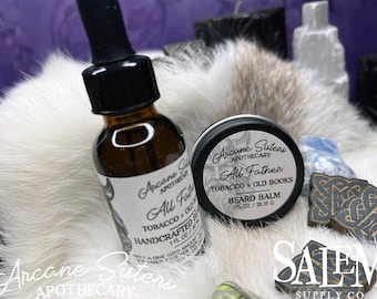 All Father Beard Oil | Tobacco & Old Books Scent | Viking Themed Gift for Father's Day | 5 Oil Blend