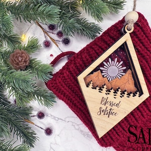Winter Solstice Ornaments, Pagan Christmas, Unique Ornaments, Yule Ornaments, Witchy Christmas Ornament, Yule Decor, Witch Gift, Pagan Gifts
