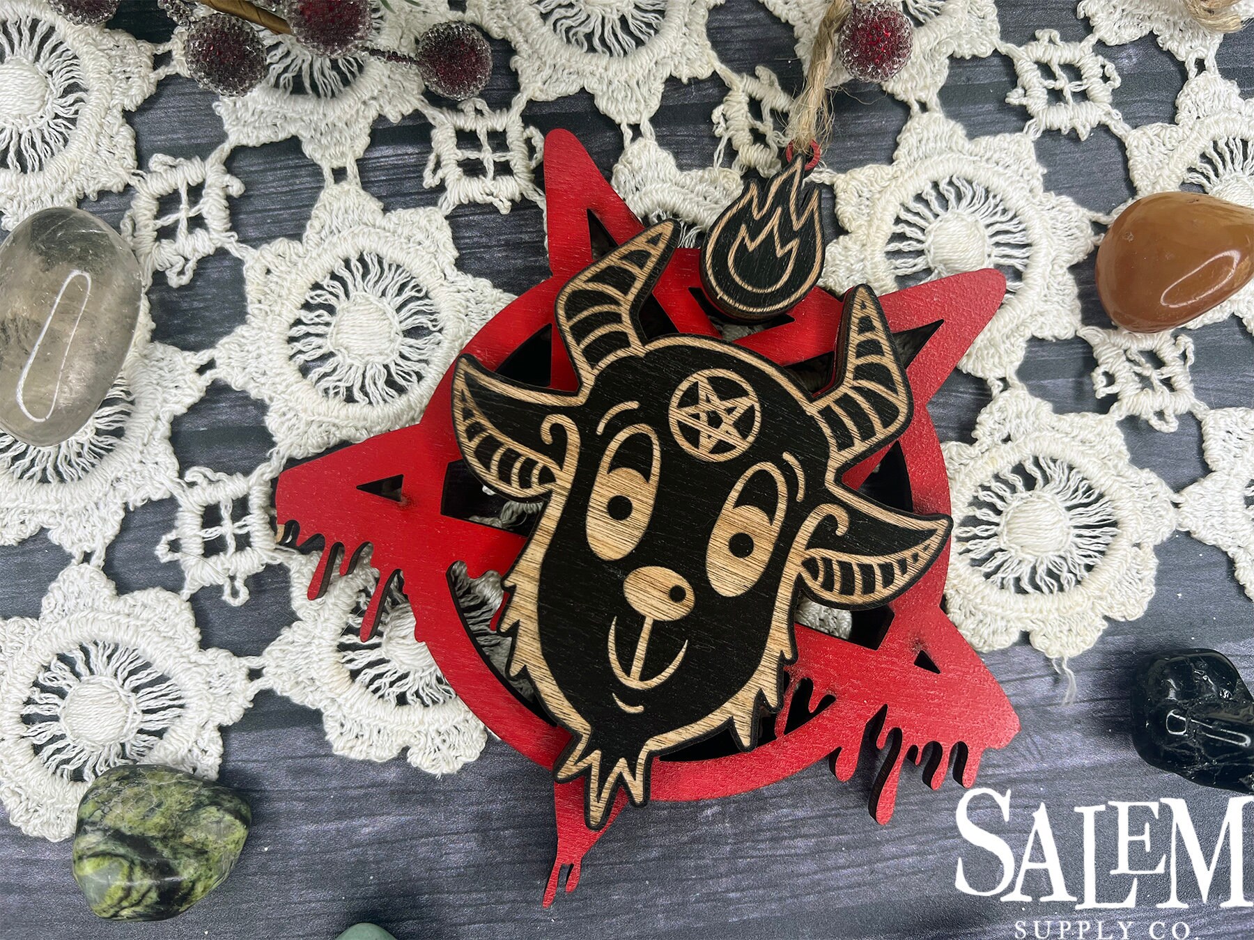 Satanic Tree Satanic Tree Topper, Baphomet Decor, Baphomet With Star, Satanic ...