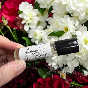 Perfume Oil Roll On, Floral Perfume, Alcohol Free Perfume, 10ml Roller Bottles, Jasmine Rose, Lunar Bloom