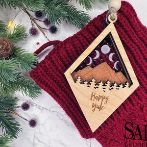 Witch Christmas Ornament, Yule Tree Decor, Pagan Xmas, Pagan Christmas Ornaments, Wiccan Holiday, Witch Gifts, Winter Solstice Gifts