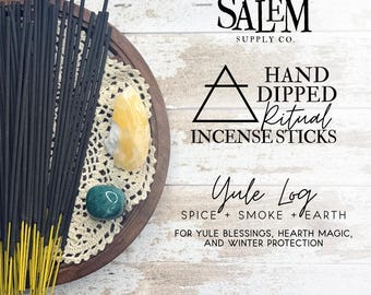 YULE LOG, Winter Incense, Yule Incense, Winter Solstice Gift, Incense Sticks for Witches, Witchy Gift Ideas, Incense for Ritual, Christmas