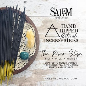 RIVER STYX Incense, Hellenism, Ancestor Altar, Ritual Incense, Witchy Gift Ideas, Yule Gifts, Charon Ferryman, Greek Mythology, Wicca