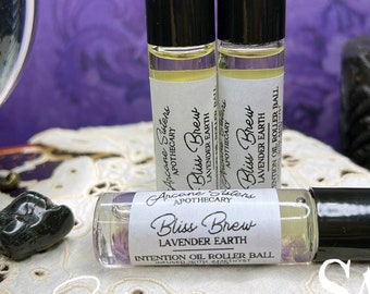 Bliss Brew, Intention Oil, Manifestation Oils, Anti Anxiety Oil, Crystal Infused Oil, Witchy Oils, Yule Gifts, Gifts For Witches, Pagan Gift